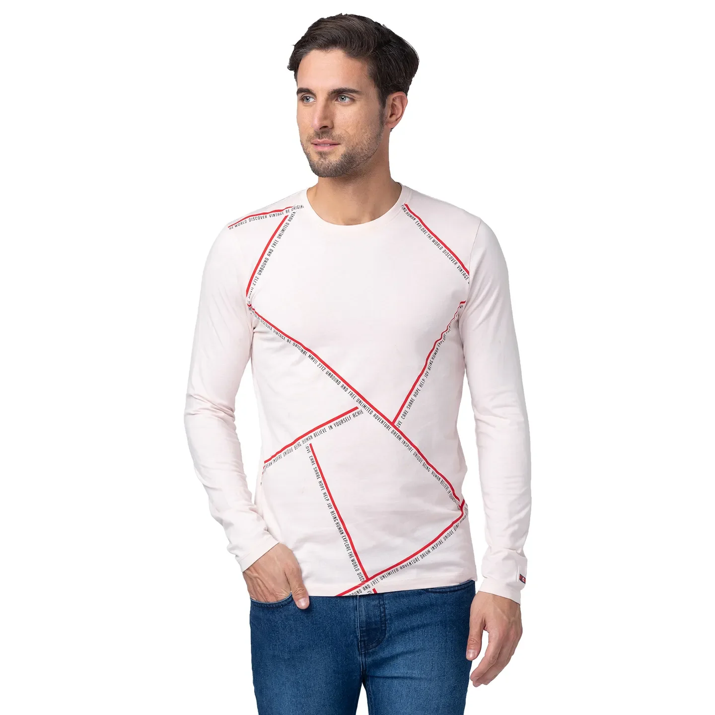 Rose Water Regular Fit Round Neck Men's T-Shirt by Being Human Clothing