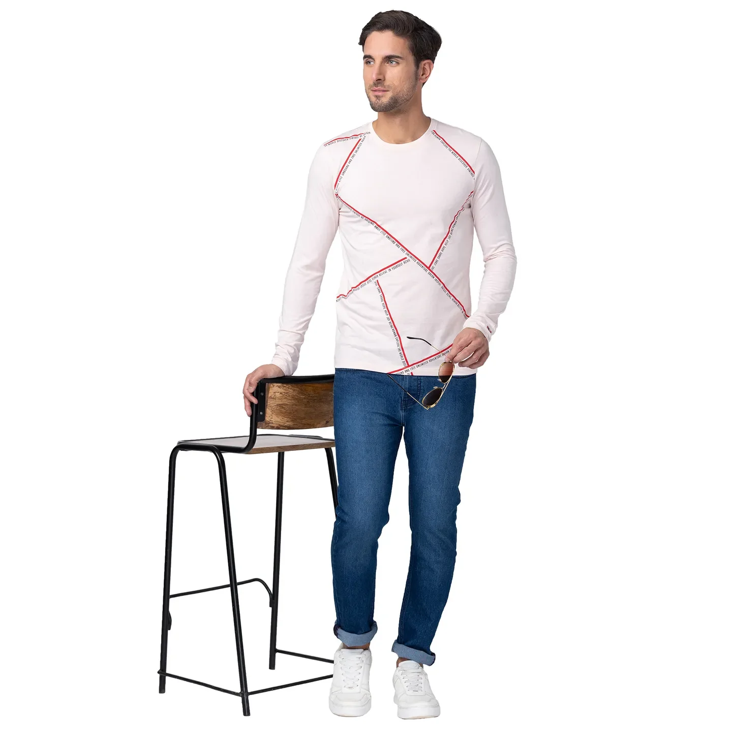 Rose Water Regular Fit Round Neck Men's T-Shirt by Being Human Clothing - Image 6