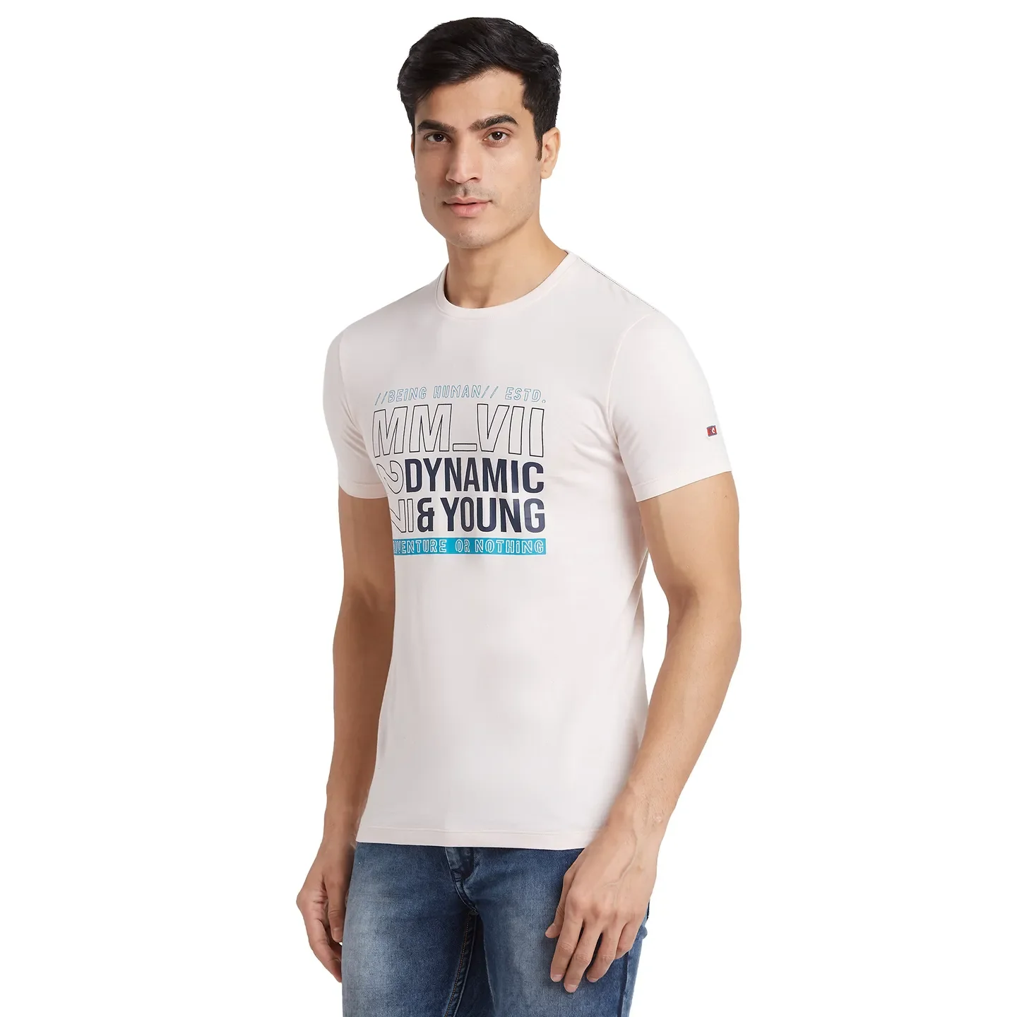 Pink Regular Fit Men's Short Sleeves T-Shirt by Being Human Clothing - Image 2