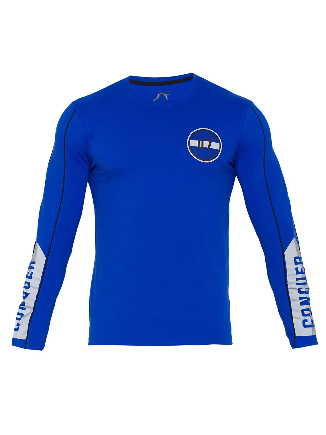 Blue Regular Fit Men's Long Sleeves T-Shirt by Being Human Clothing - Image 7