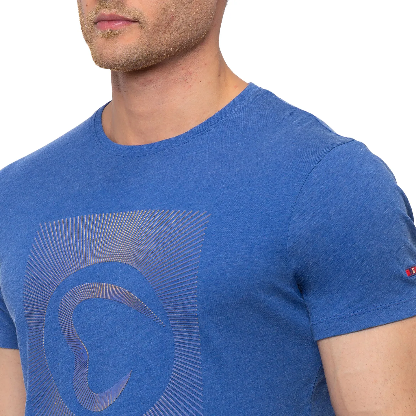 Royal Blue Regular Fit Round Neck Men's T-Shirt by Being Human Clothing - Image 3