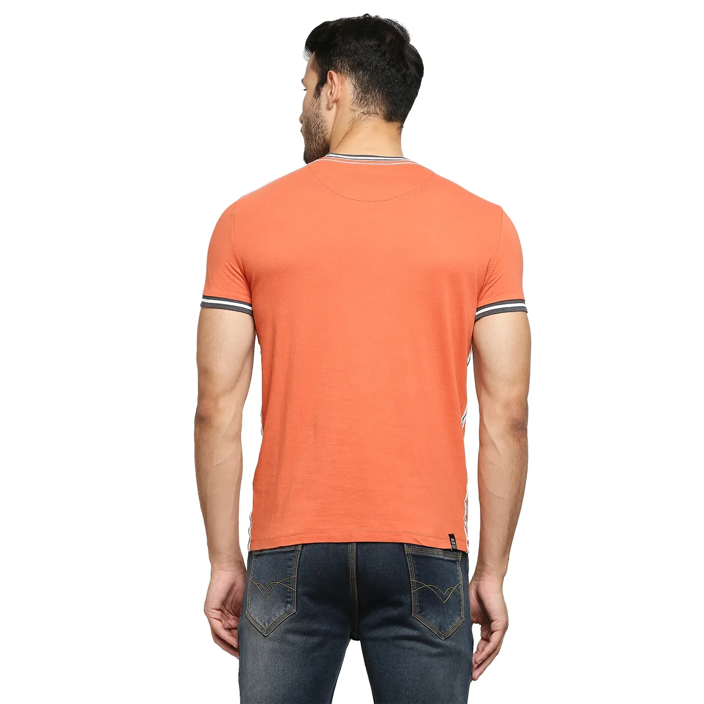 Rust Regular Fit Round Neck Men's T-Shirt by Being Human Clothing - Image 4