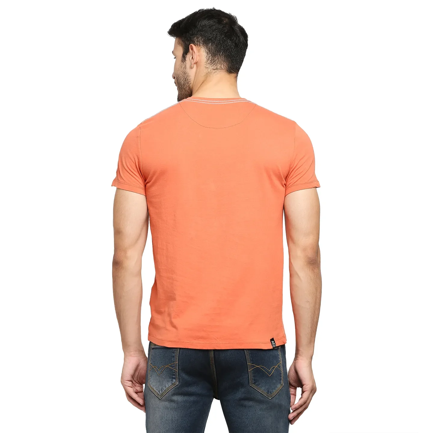 Brown Regular Fit Men's Short Sleeves T-Shirt by Being Human Clothing - Image 4