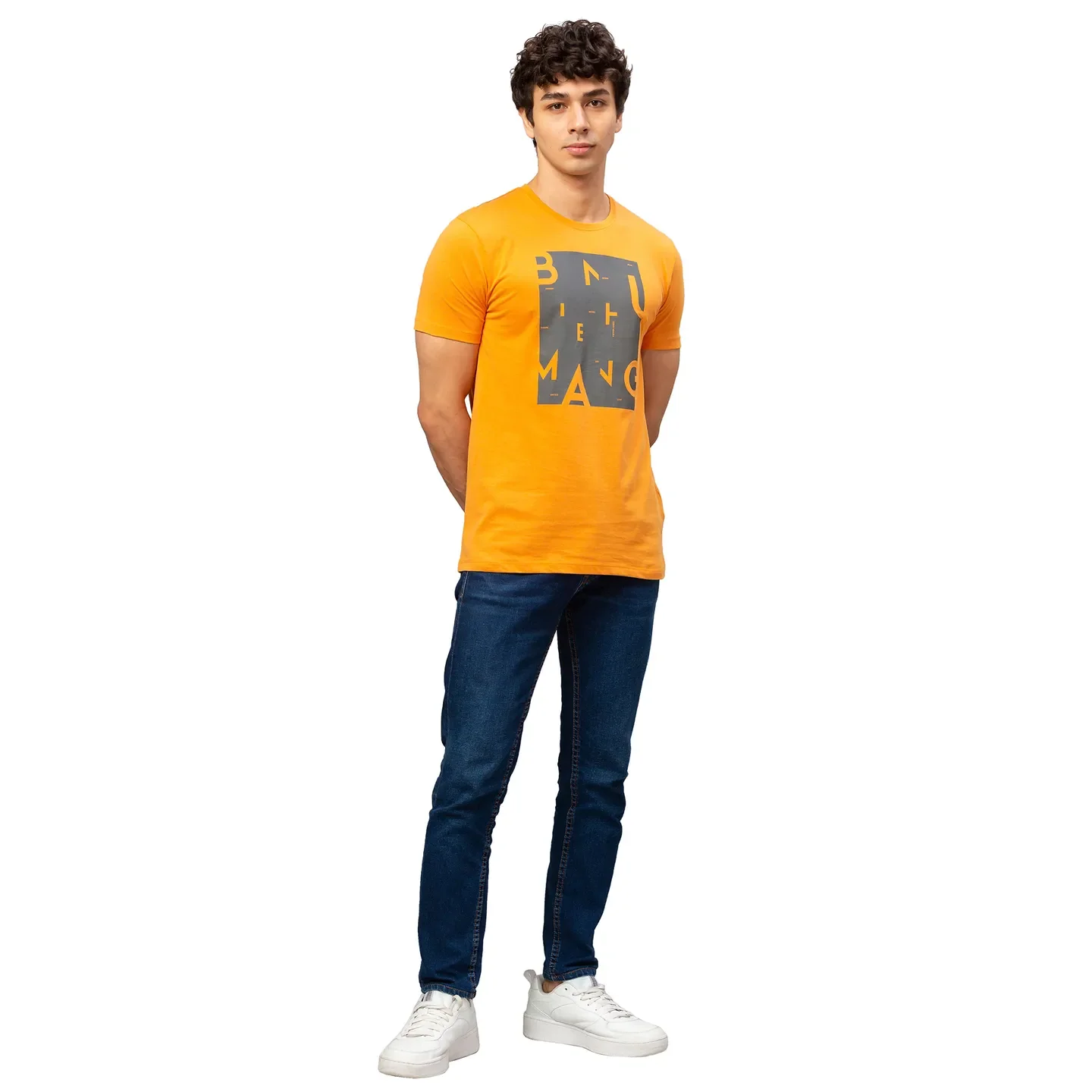Brown Regular Fit Men's Short Sleeves T-Shirt by Being Human Clothing - Image 2