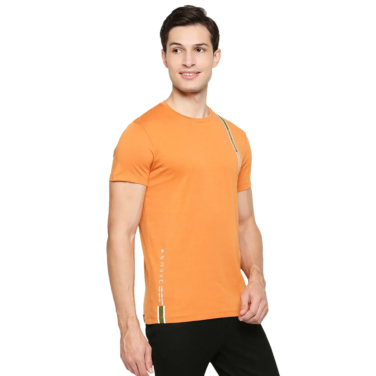 Brown Regular Fit Men's Short Sleeves T-Shirt by Being Human Clothing - Image 3