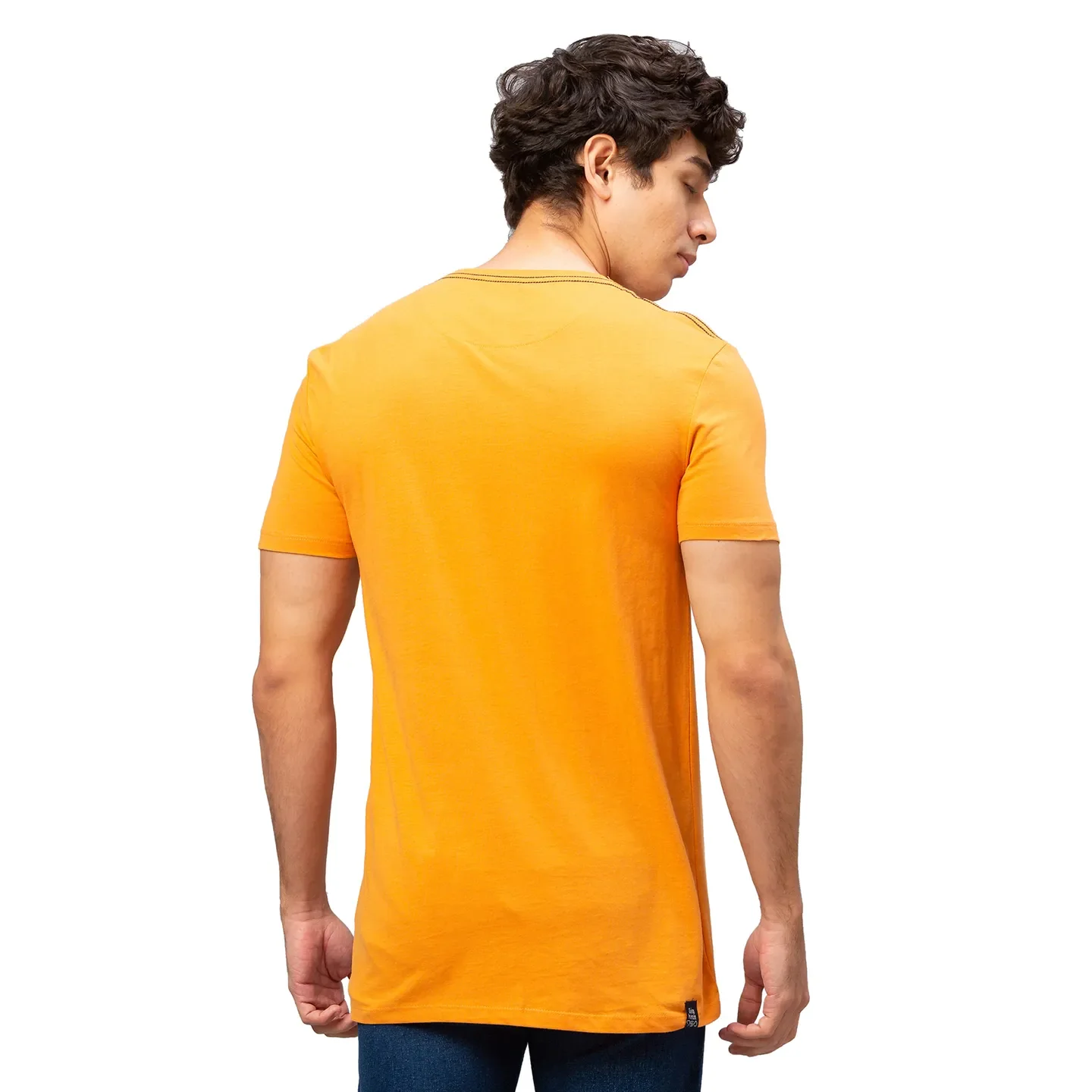 Beige Regular Fit Men's Short Sleeves T-Shirt by Being Human Clothing - Image 3