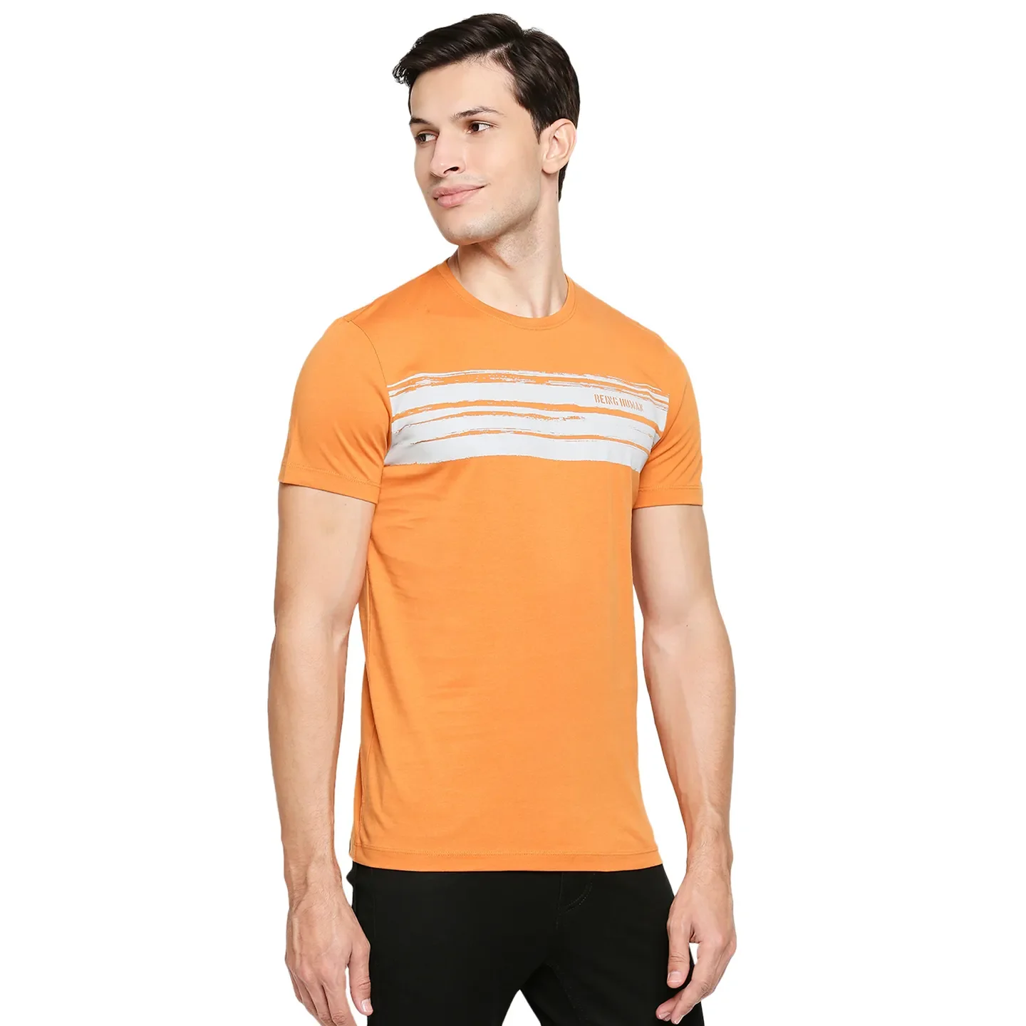 Brown Regular Fit Men's Short Sleeves T-Shirt by Being Human Clothing - Image 3