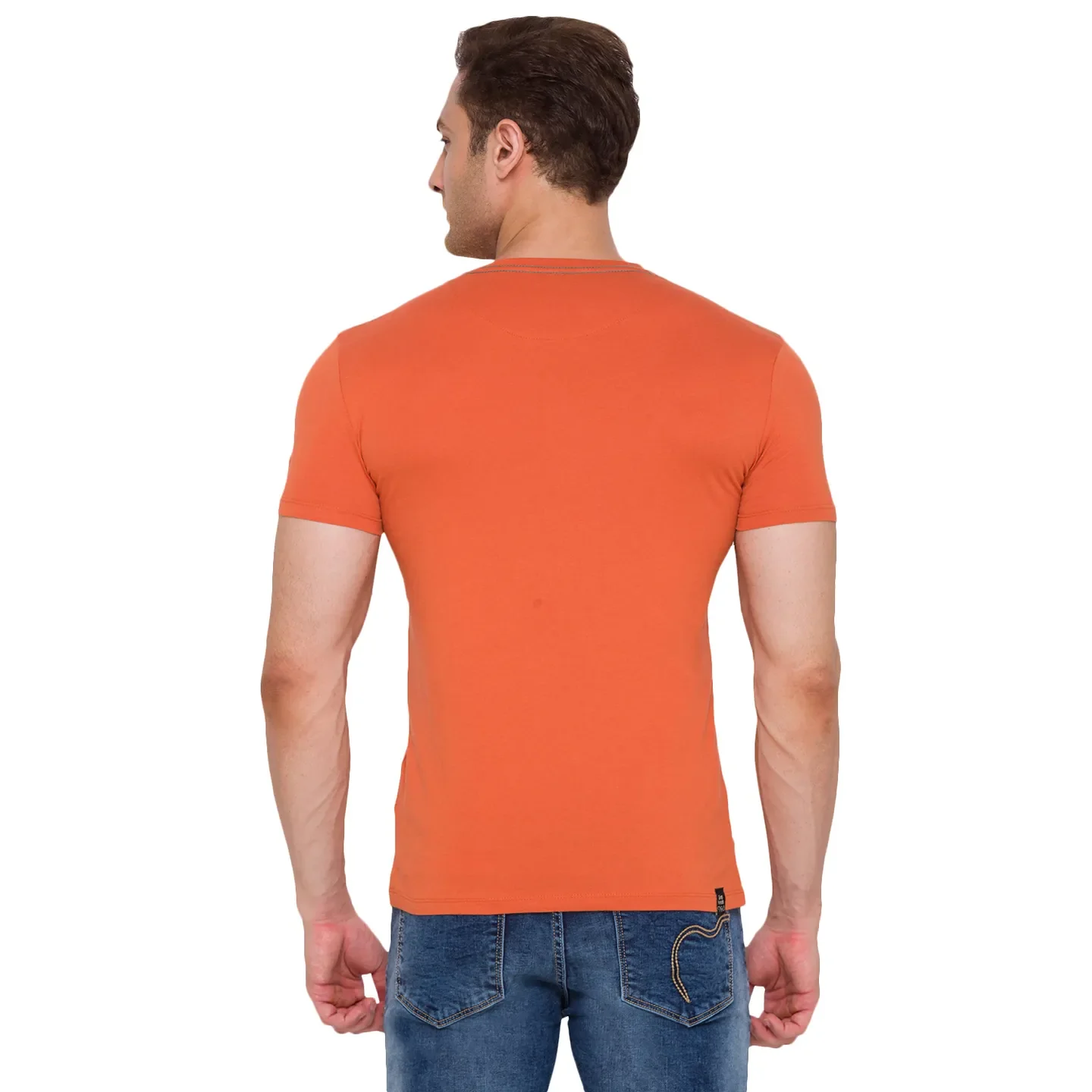 Brown Regular Fit Men's Short Sleeves T-Shirt by Being Human Clothing - Image 3