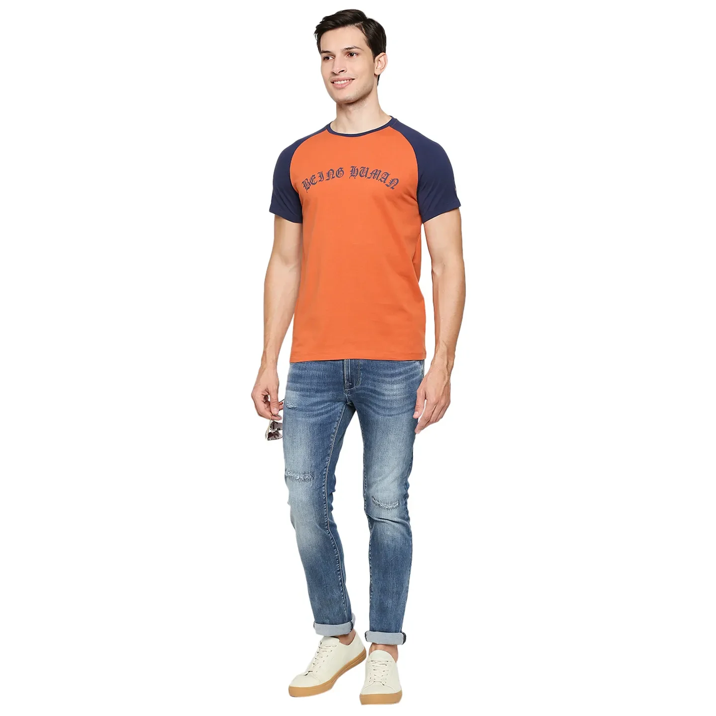 Rust Regular Fit Round Neck Men's T-Shirt by Being Human Clothing - Image 6