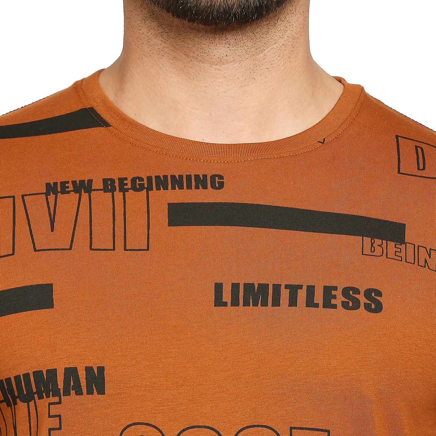 Brown Regular Fit Men's Short Sleeves T-Shirt by Being Human Clothing - Image 3