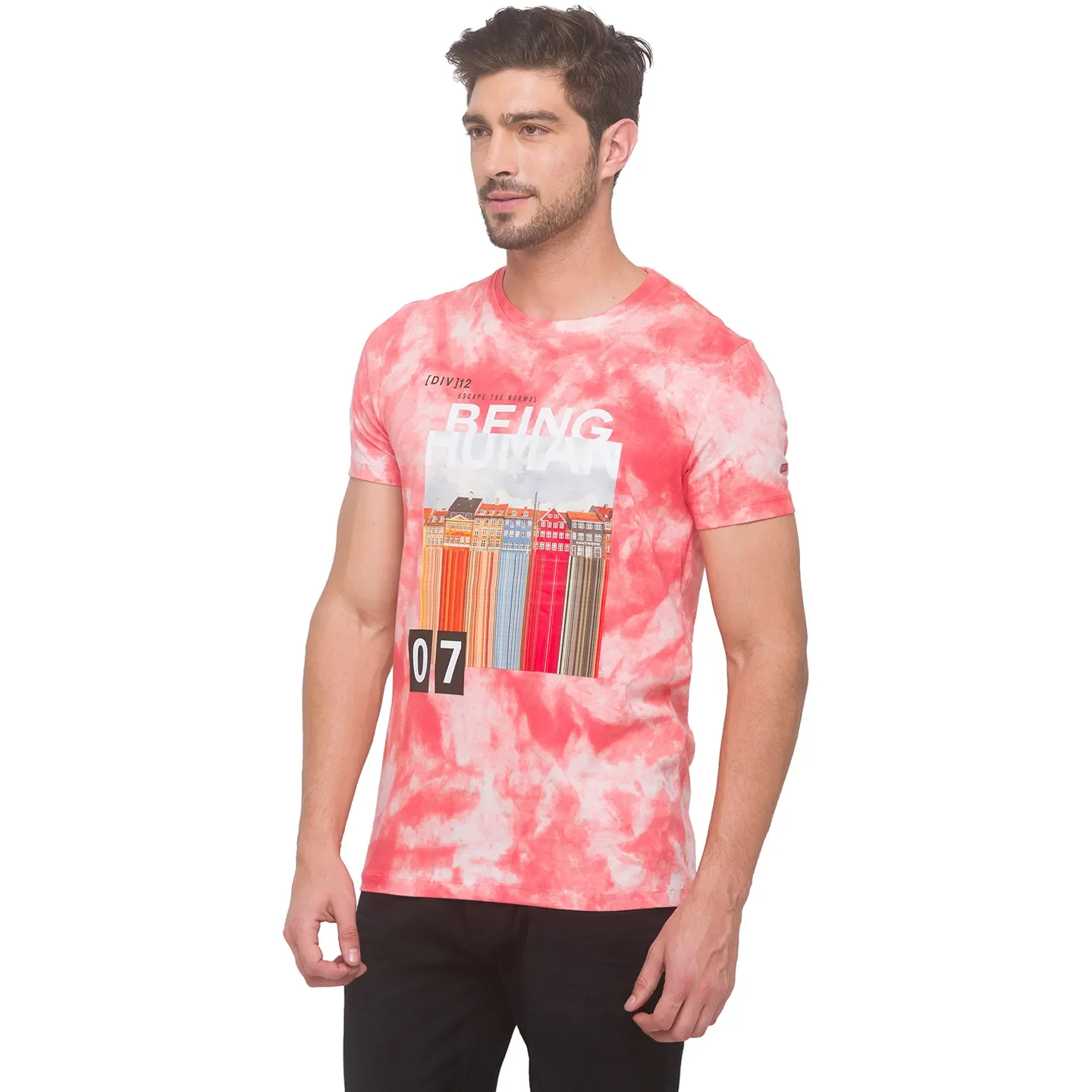 Orange Regular Fit Men's Short Sleeves T-Shirt by Being Human Clothing - Image 3