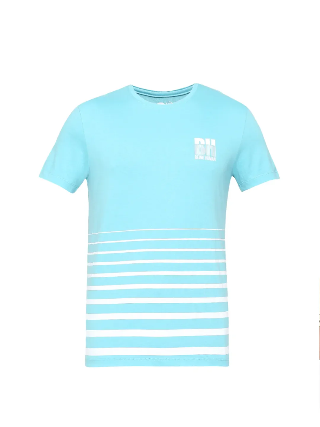 Blue Regular Fit Men's Short Sleeves T-Shirt by Being Human Clothing - Image 7