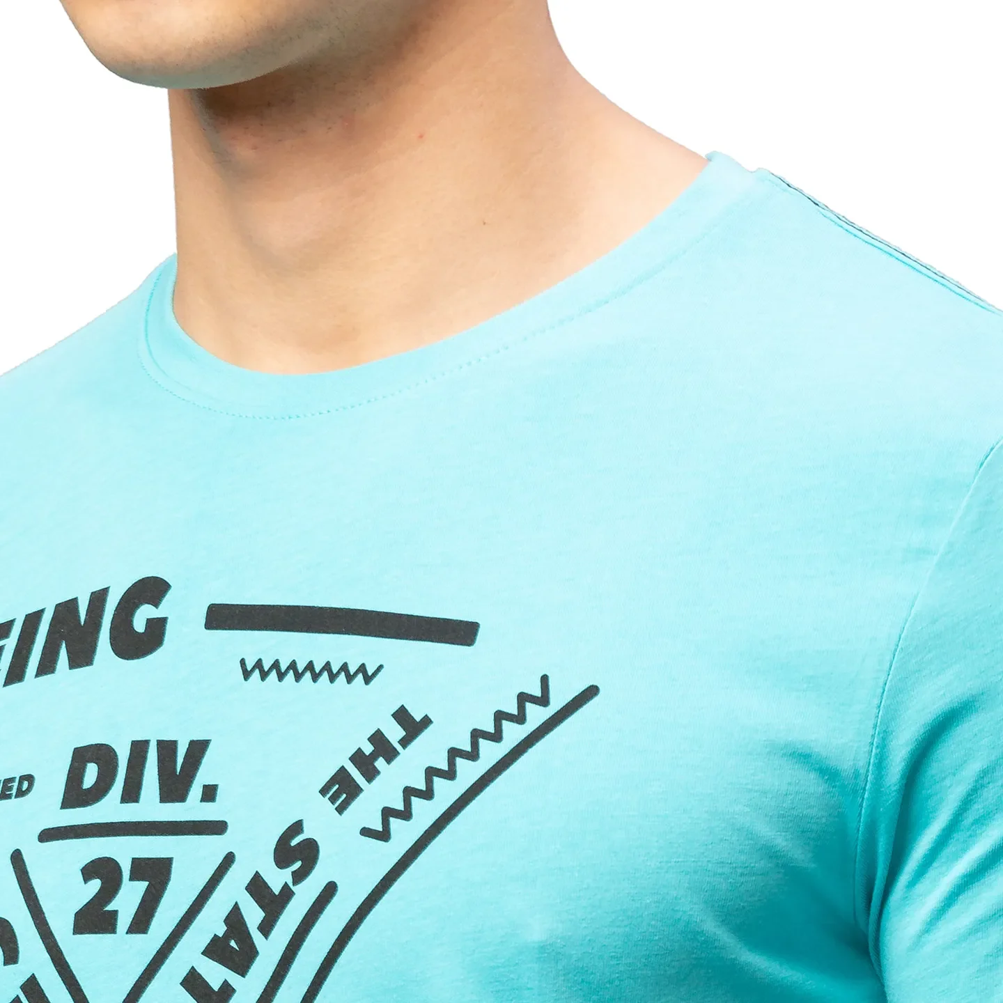 Blue Regular Fit Men's Short Sleeves T-Shirt by Being Human Clothing - Image 5
