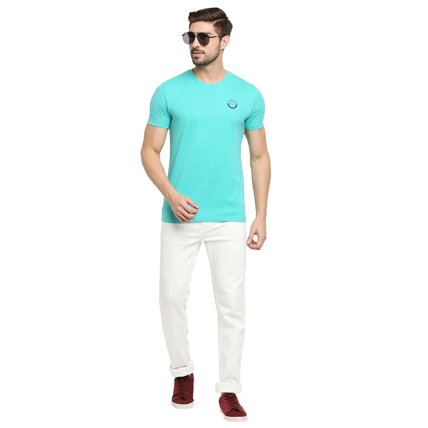 Blue Regular Fit Men's Short Sleeves T-Shirt by Being Human Clothing - Image 6