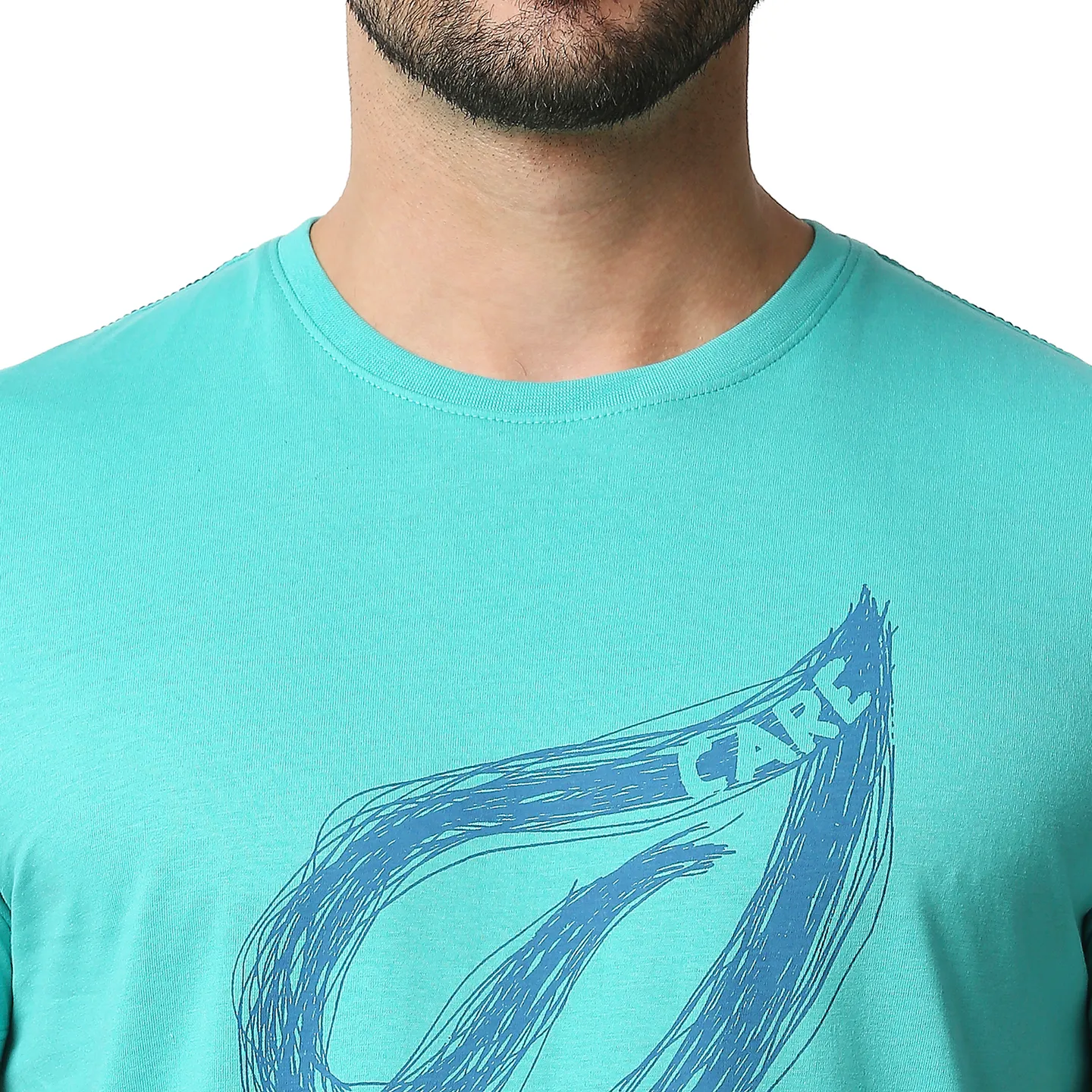 Blue Regular Fit Men's Short Sleeves T-Shirt by Being Human Clothing - Image 5