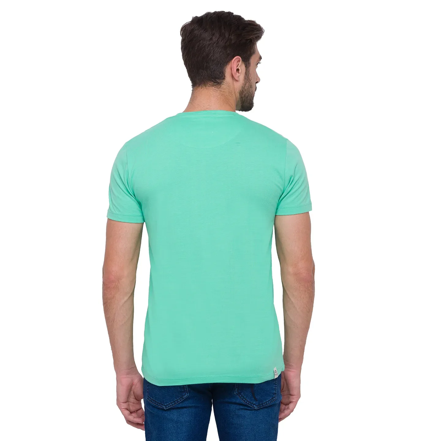 Sea Foam Regular Fit Round Neck Men's T-Shirt by Being Human Clothing - Image 4