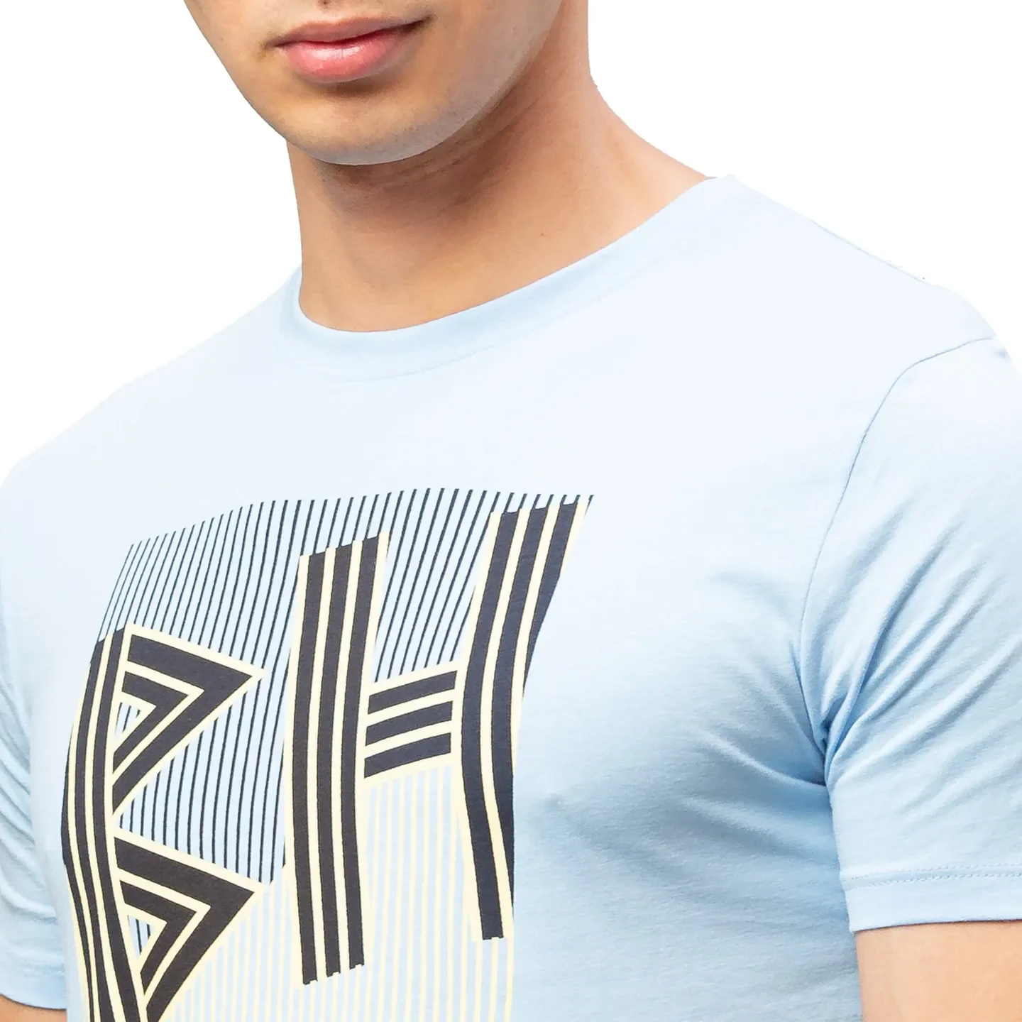 Blue Regular Fit Men's Short Sleeves T-Shirt by Being Human Clothing - Image 5