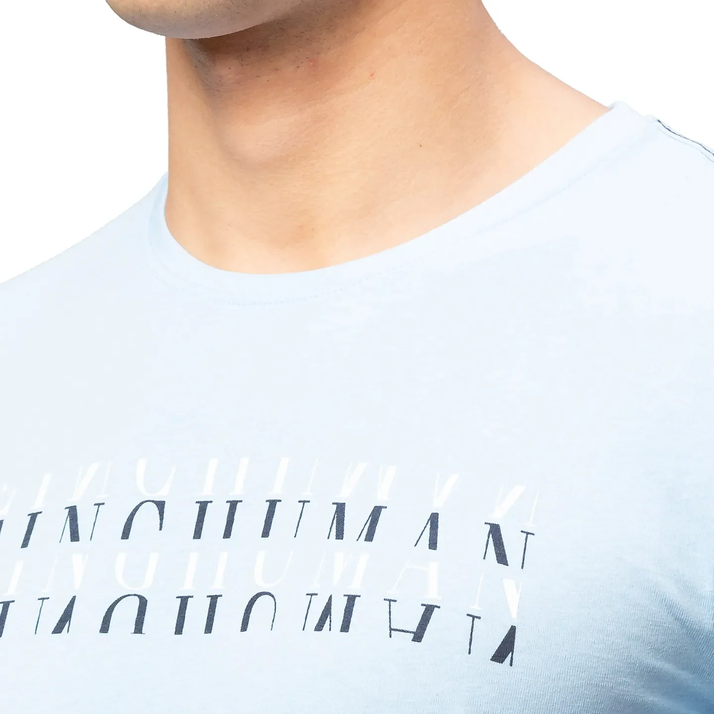 Blue Regular Fit Men's Short Sleeves T-Shirt by Being Human Clothing - Image 5