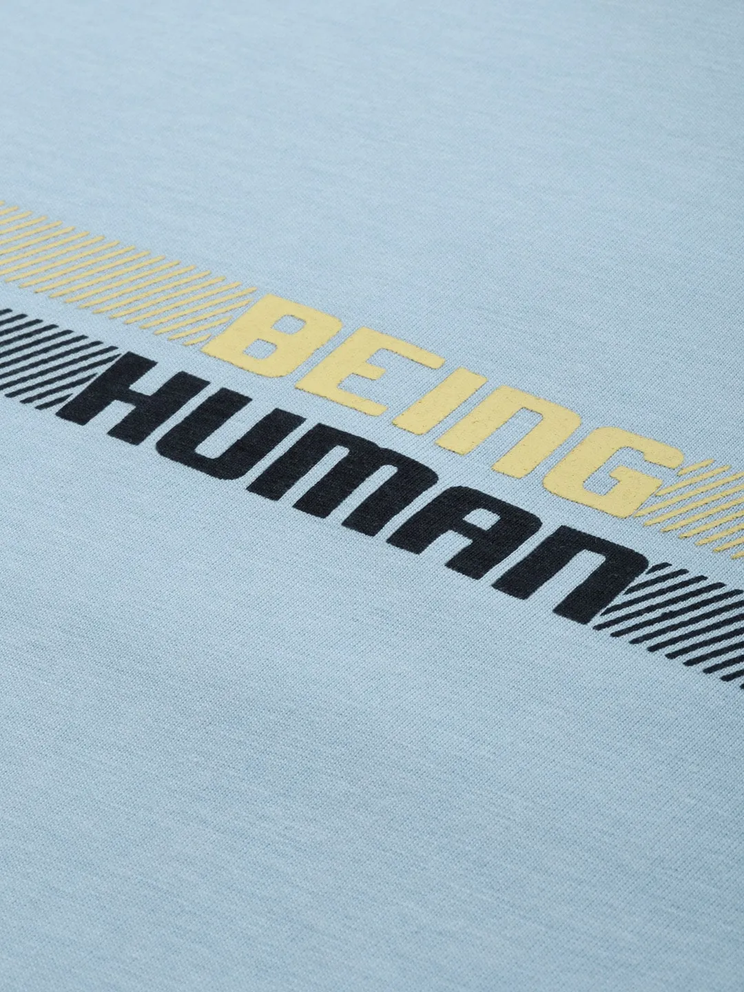 Blue Regular Fit Men's Short Sleeves T-Shirt by Being Human Clothing - Image 4