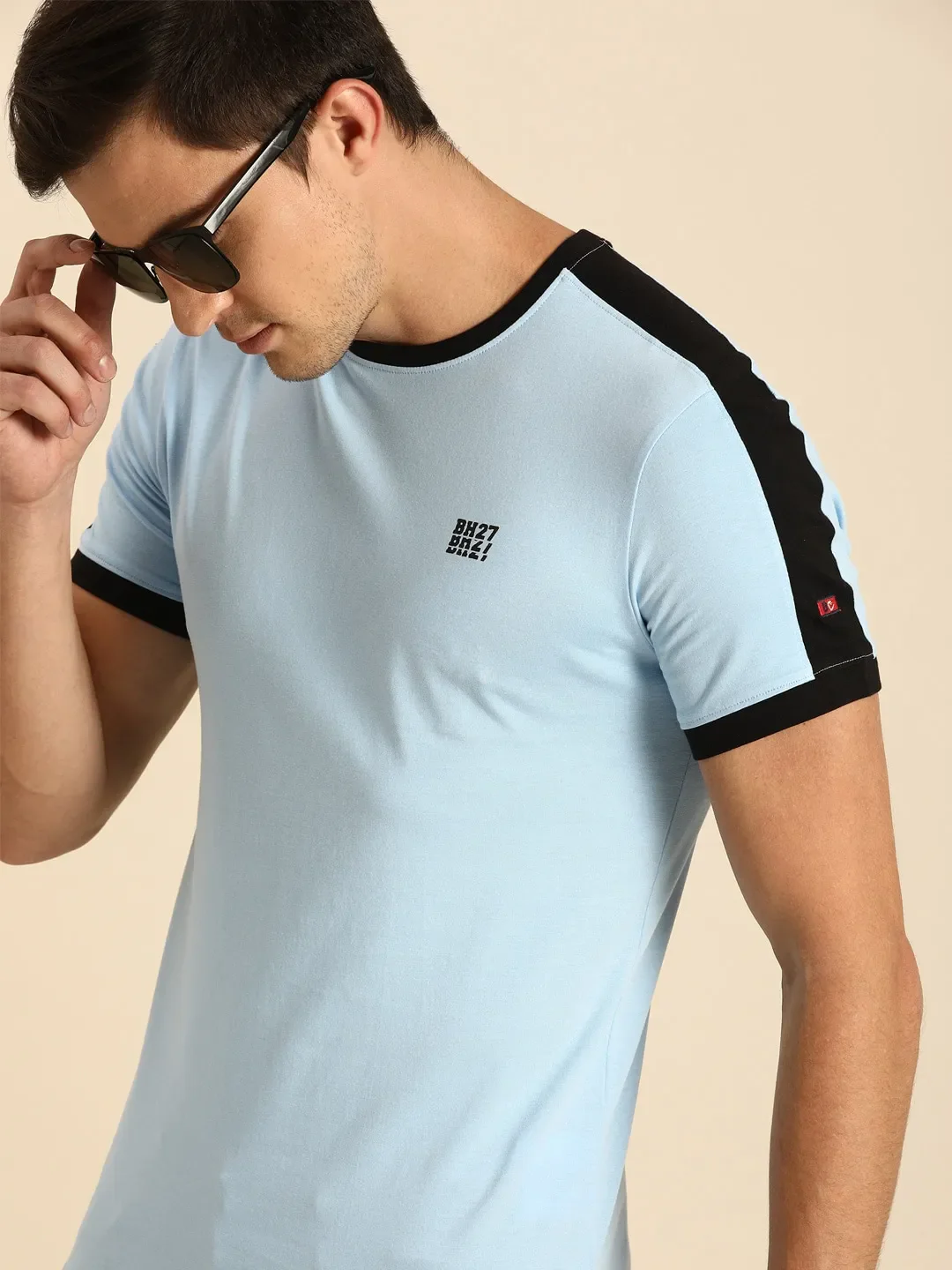 Blue Regular Fit Men's Short Sleeves T-Shirt by Being Human Clothing - Image 7
