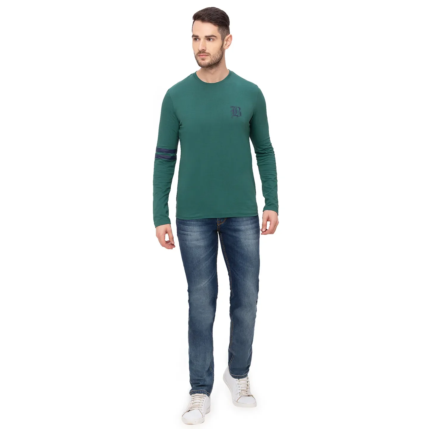 Pink Regular Fit Men's Long Sleeves T-Shirt by Being Human Clothing - Image 5