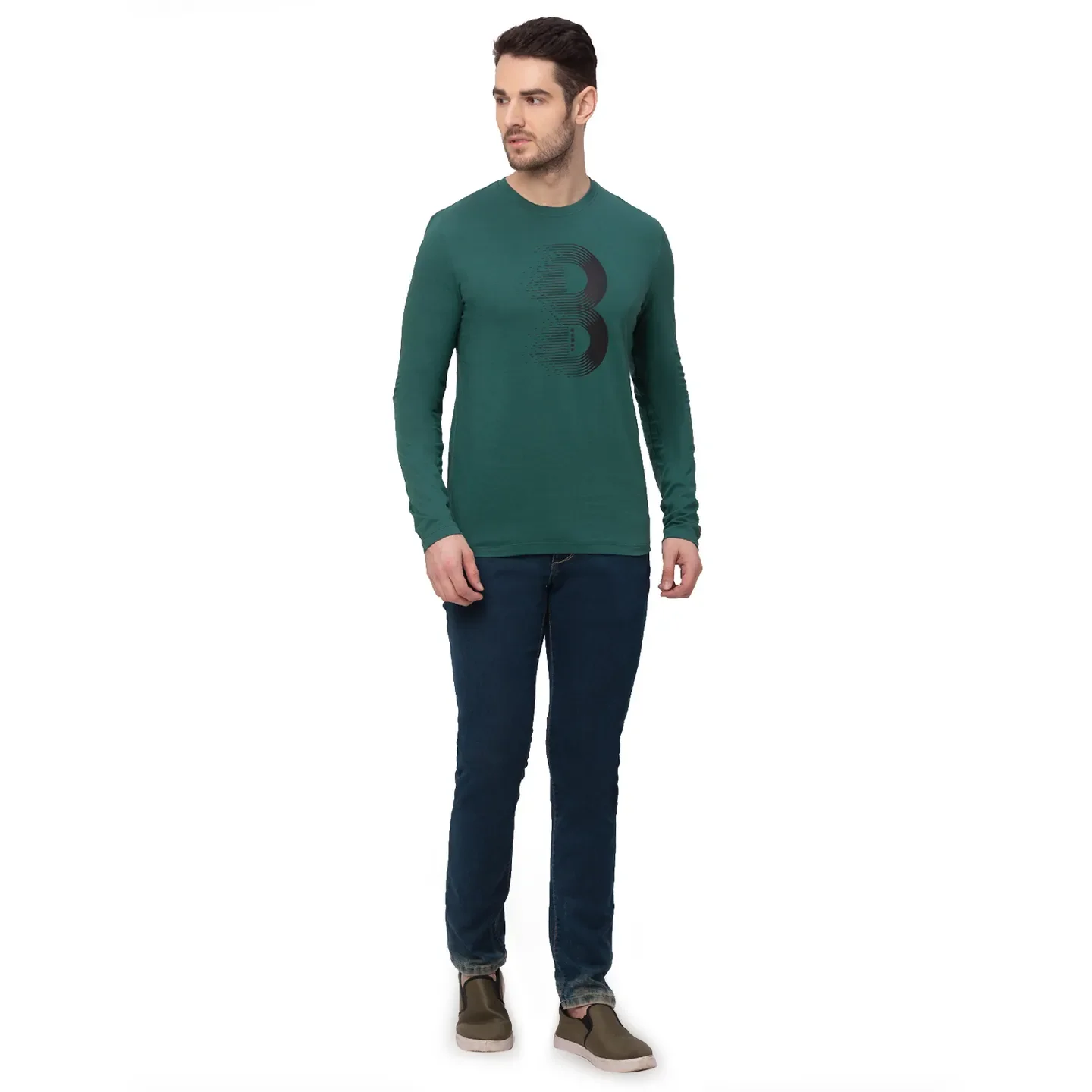 Pink Regular Fit Men's Long Sleeves T-Shirt by Being Human Clothing - Image 4