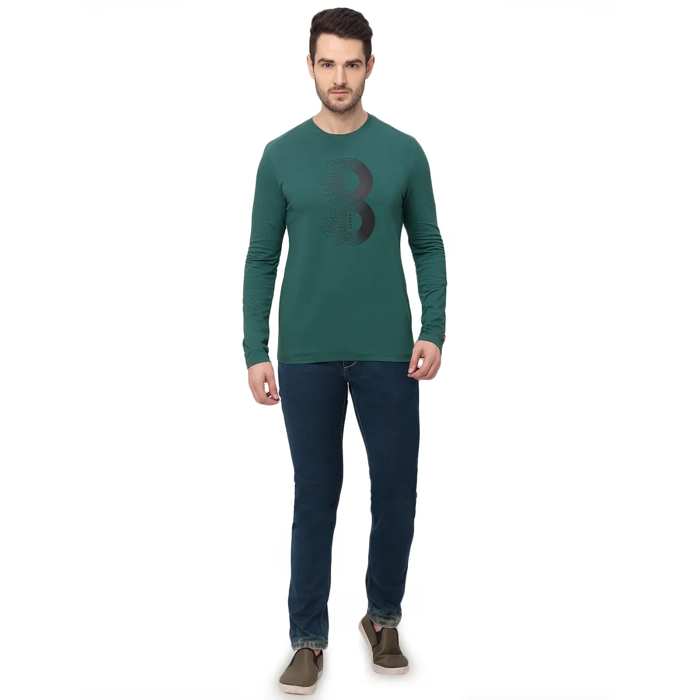 Pink Regular Fit Men's Long Sleeves T-Shirt by Being Human Clothing - Image 5