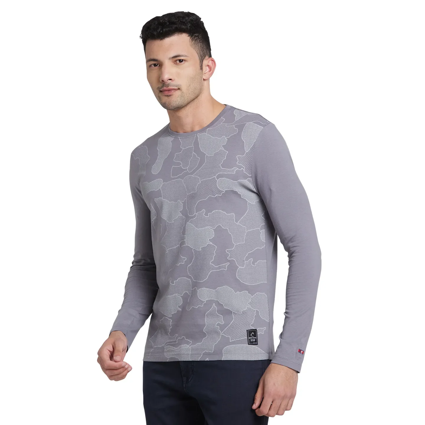 Smoked Pearl Regular Fit Round Neck Men's T-Shirt by Being Human Clothing - Image 2
