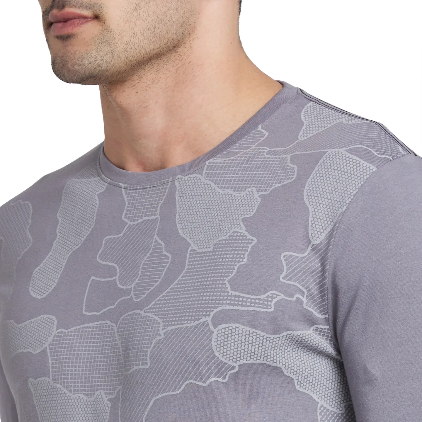 Smoked Pearl Regular Fit Round Neck Men's T-Shirt by Being Human Clothing - Image 4