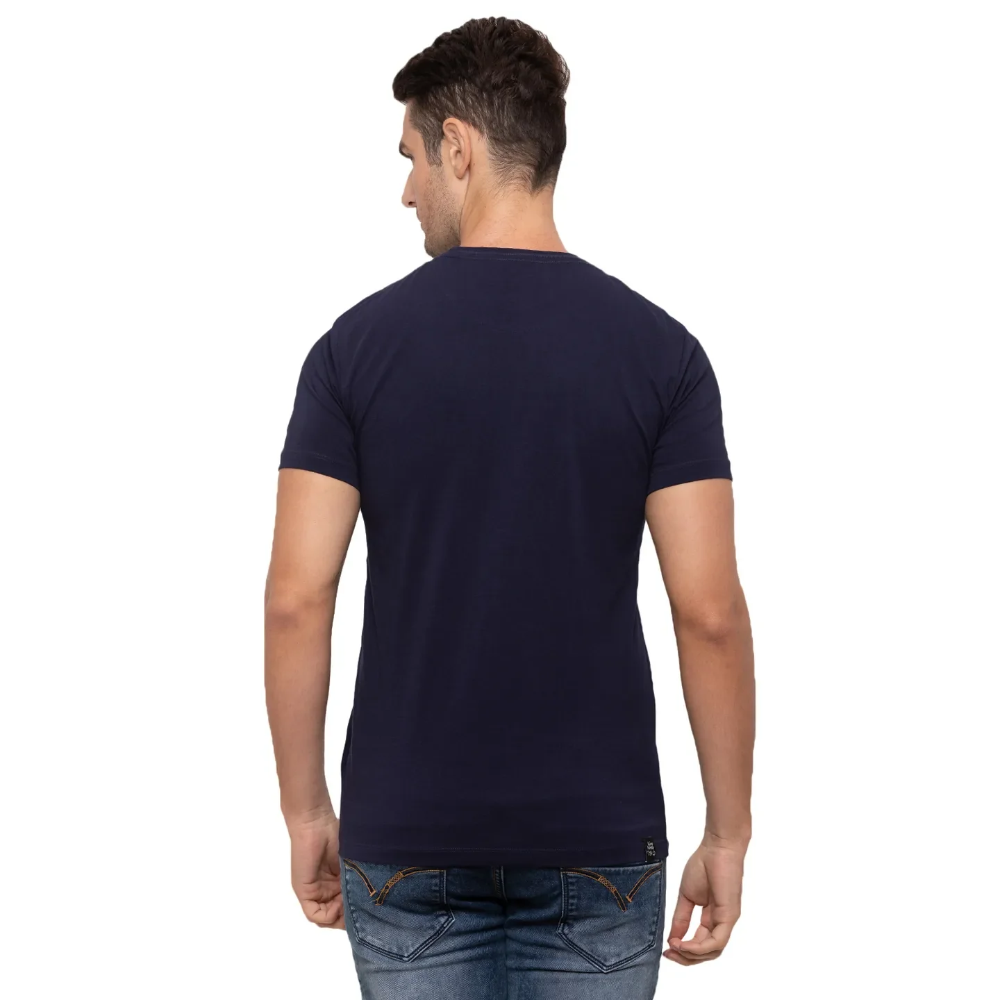 Blue Regular Fit Men's Short Sleeves T-Shirt by Being Human Clothing - Image 3