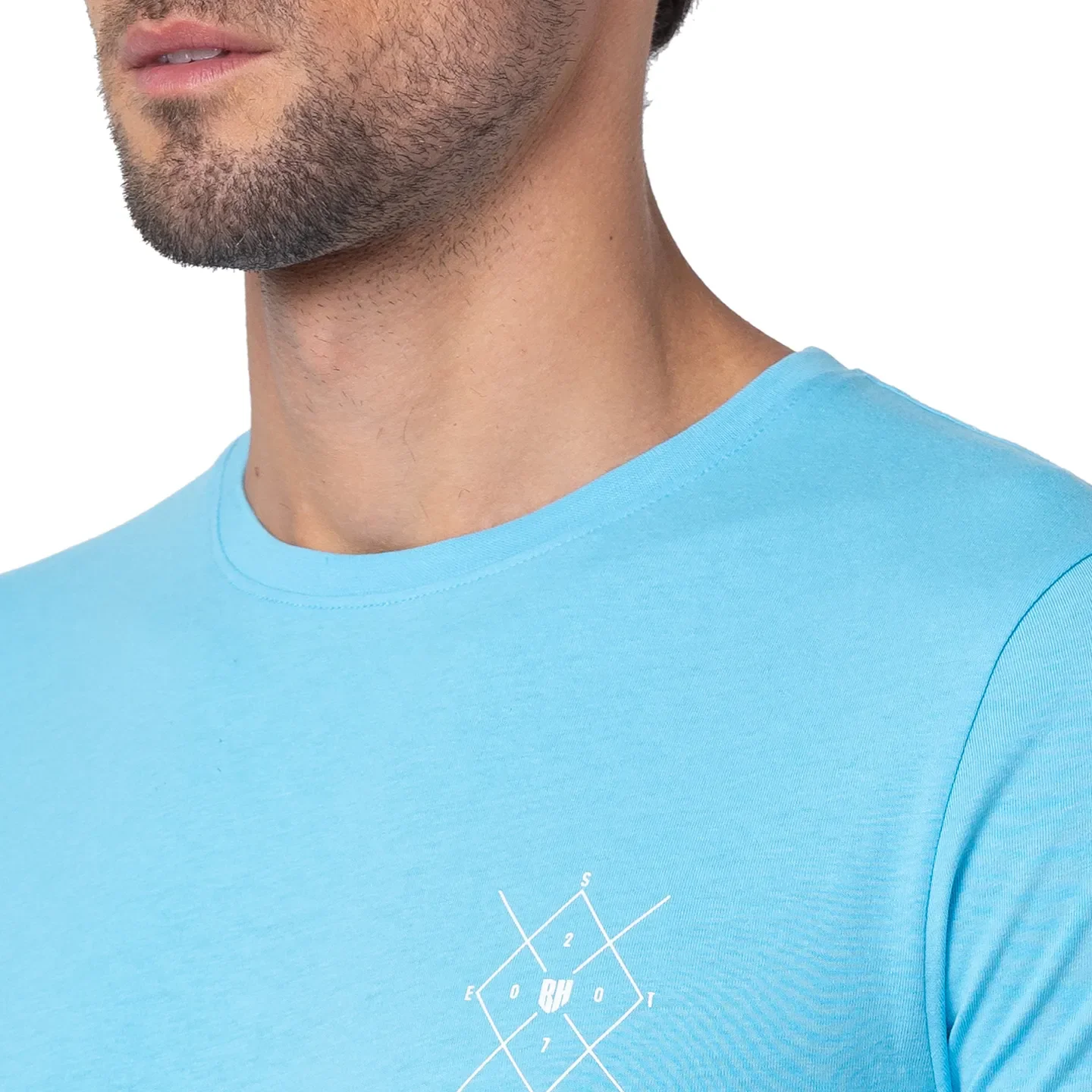 Blue Regular Fit Men's Short Sleeves T-Shirt by Being Human Clothing - Image 4