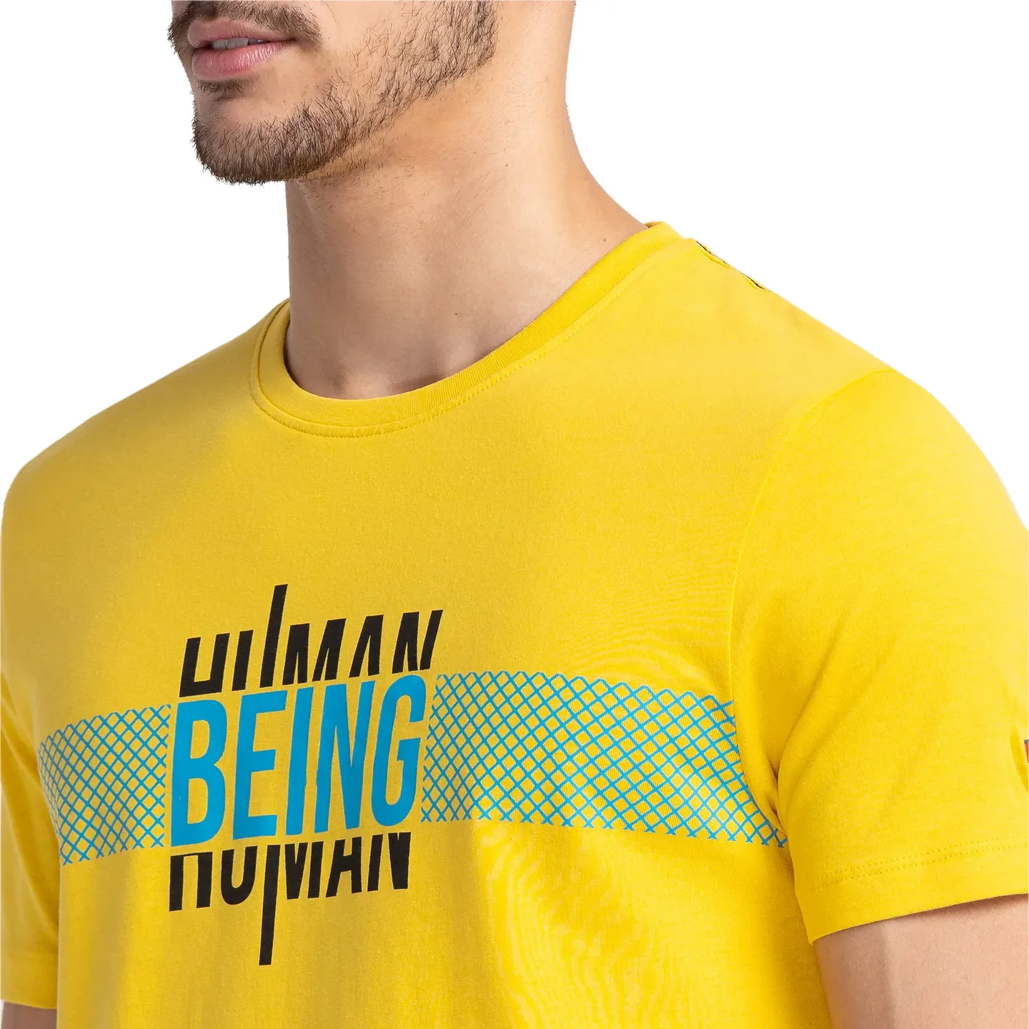 Yellow Regular Fit Men's Short Sleeves T-Shirt by Being Human Clothing - Image 5
