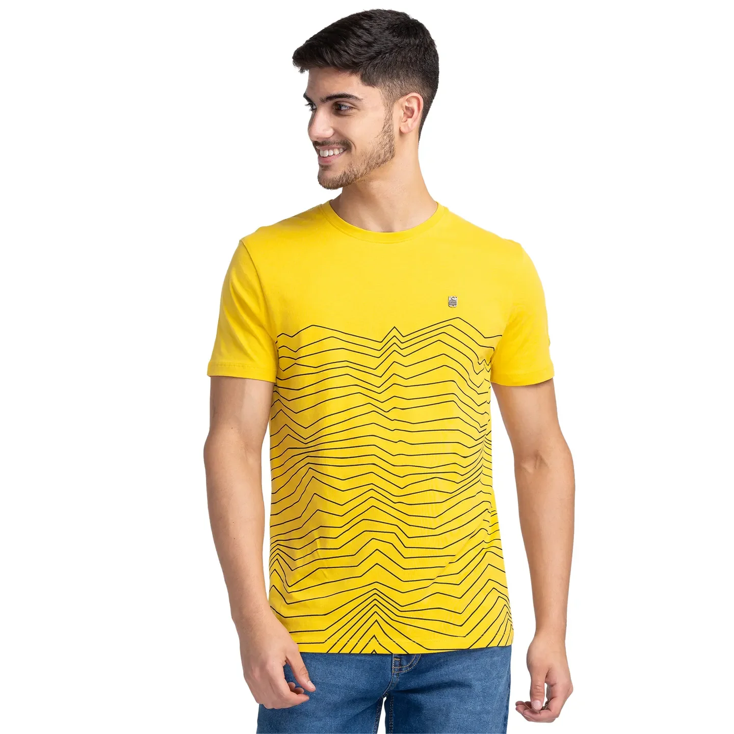 Yellow Regular Fit Men's Short Sleeves T-Shirt by Being Human Clothing