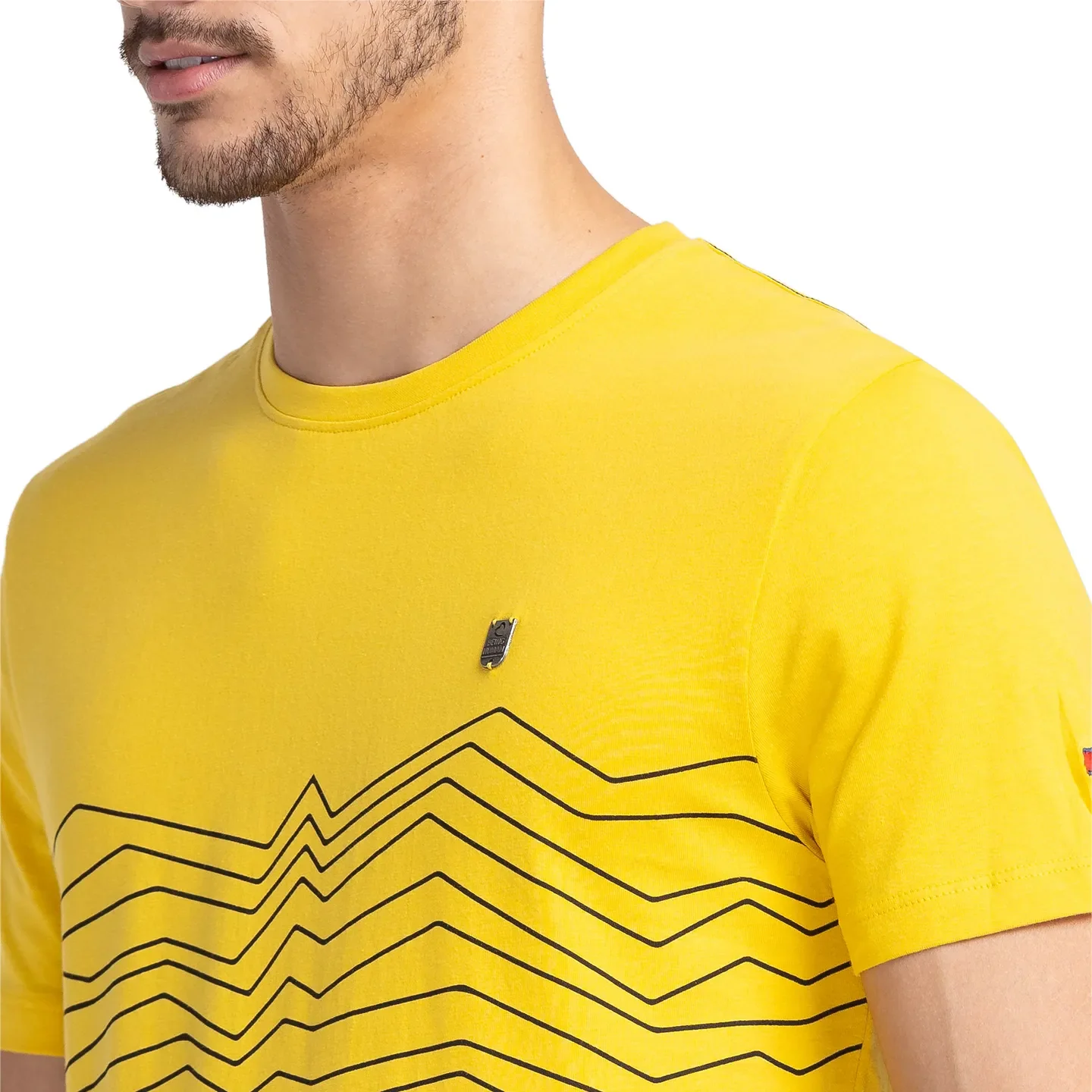 Yellow Regular Fit Men's Short Sleeves T-Shirt by Being Human Clothing - Image 5