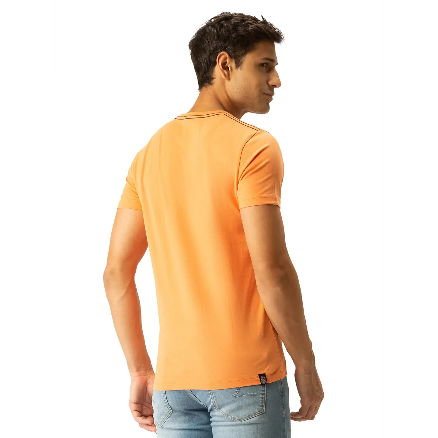 Orange Regular Fit Men's Short Sleeves T-Shirt by Being Human Clothing - Image 3