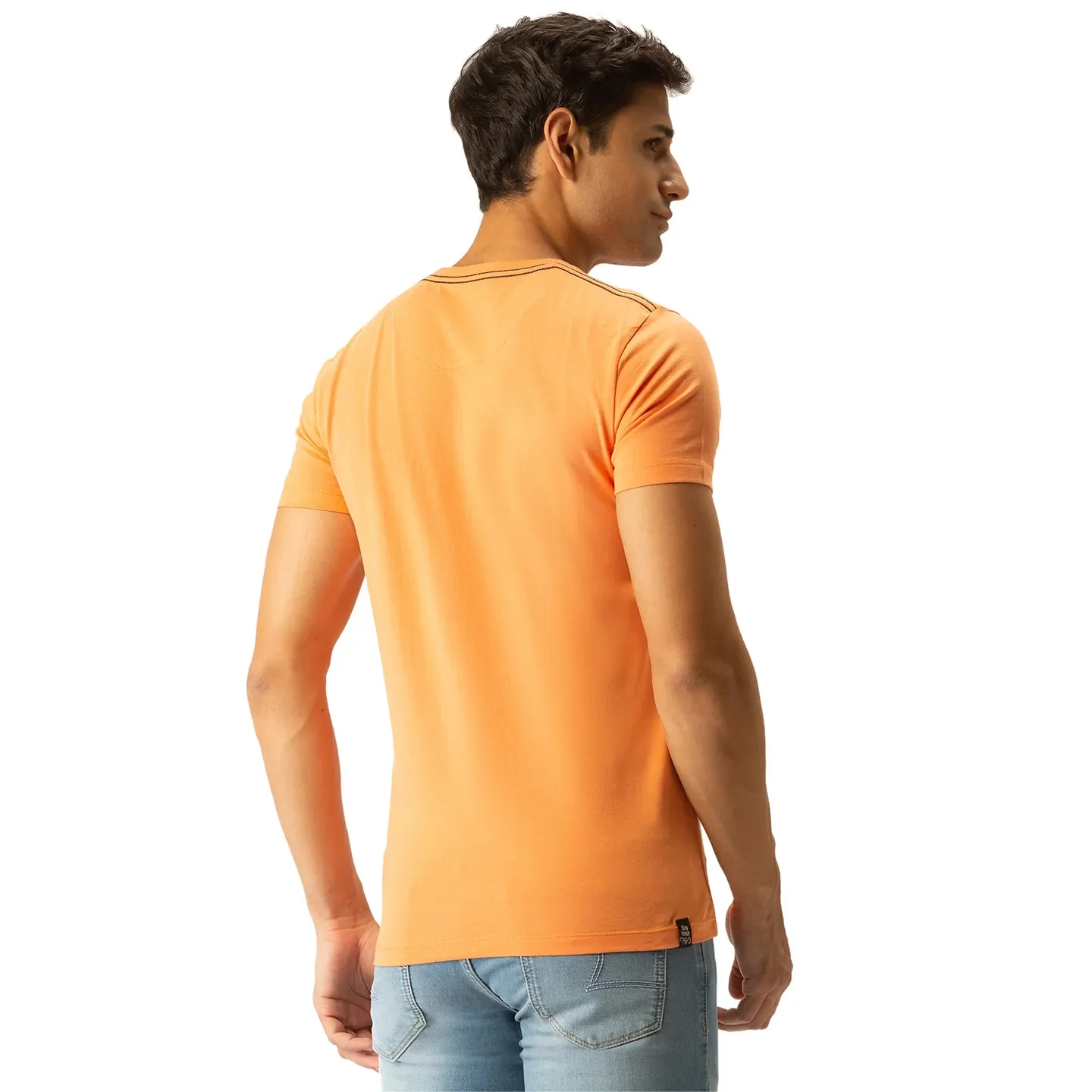 Orange Regular Fit Men's Short Sleeves T-Shirt by Being Human Clothing - Image 3