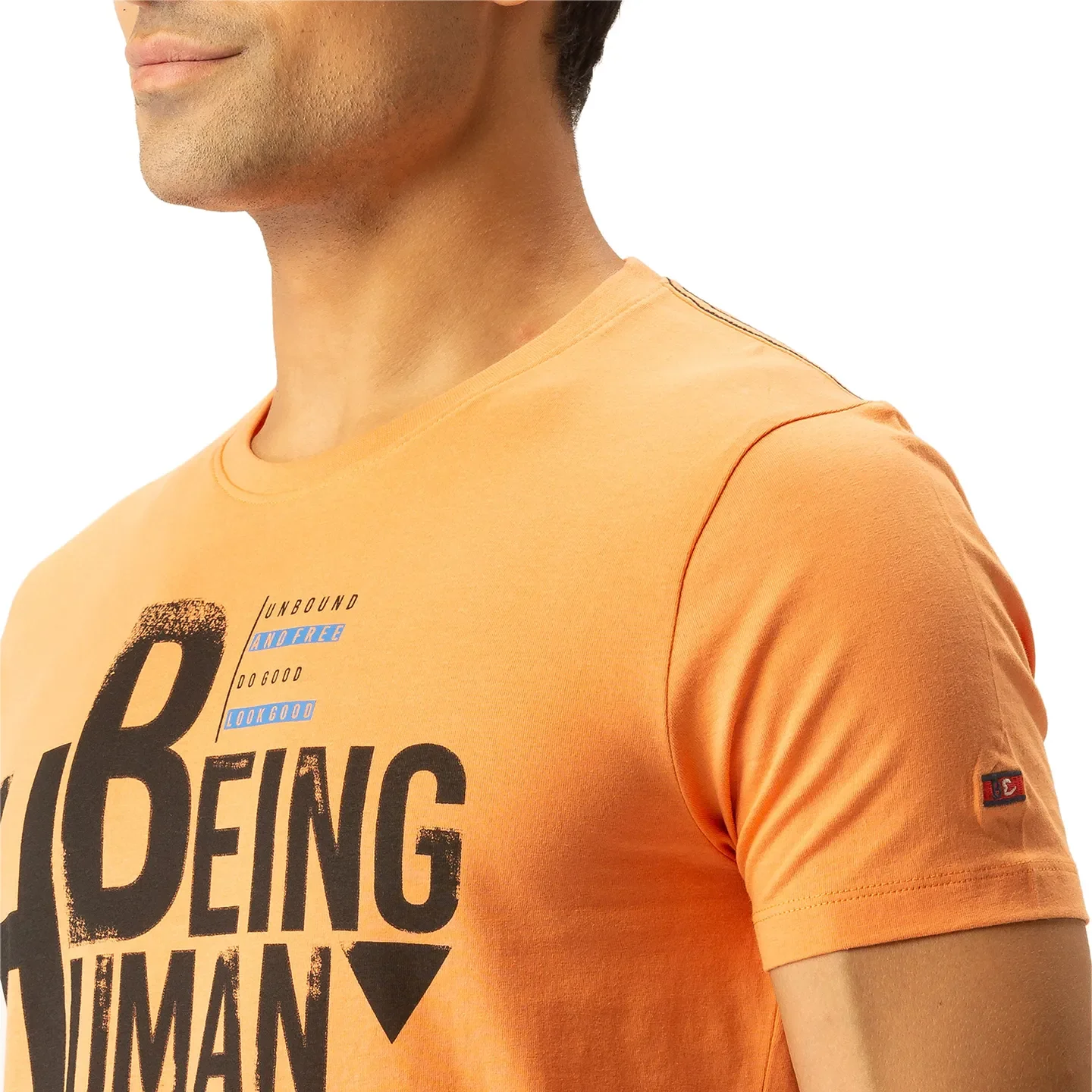 Orange Regular Fit Men's Short Sleeves T-Shirt by Being Human Clothing - Image 4
