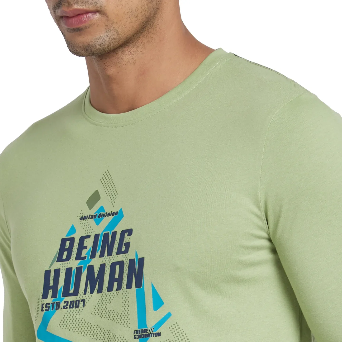 Grey Regular Fit Men's Long Sleeves T-Shirt by Being Human Clothing - Image 4