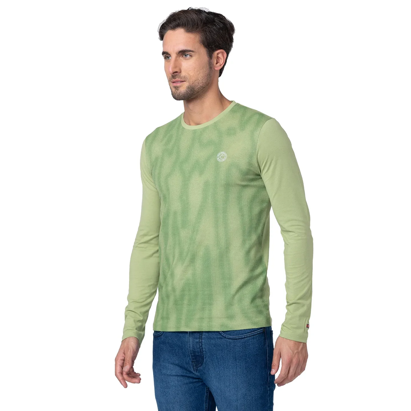 Grey Regular Fit Men's Long Sleeves T-Shirt by Being Human Clothing - Image 2