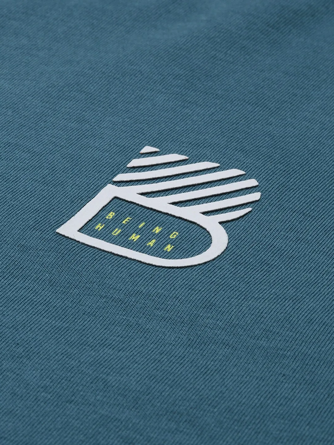 Teal Regular Fit Men's Long Sleeves T-Shirt by Being Human Clothing - Image 4