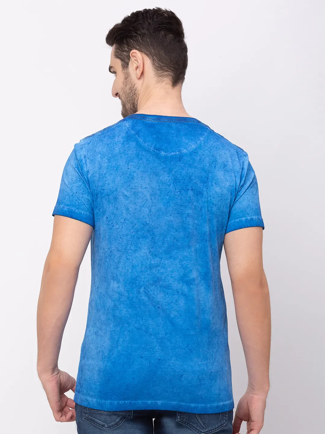 Teal Regular Fit Men's Short Sleeves T-Shirt by Being Human Clothing - Image 2