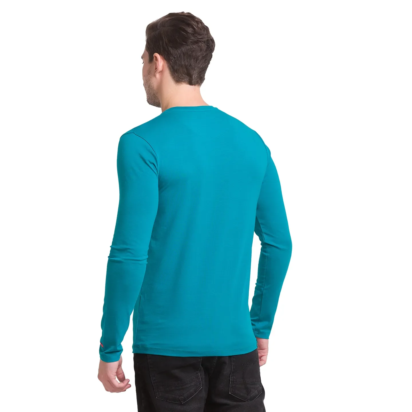 Teal Green Regular Fit Round Neck Men's T-Shirt by Being Human Clothing - Image 3