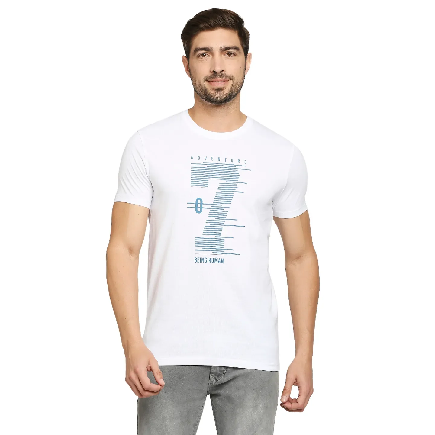 Red Regular Fit Men's Short Sleeves T-Shirt by Being Human Clothing
