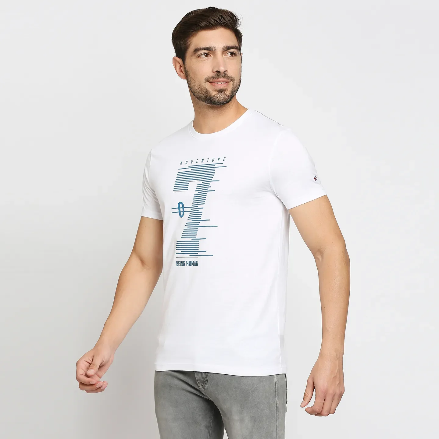 Red Regular Fit Men's Short Sleeves T-Shirt by Being Human Clothing - Image 2
