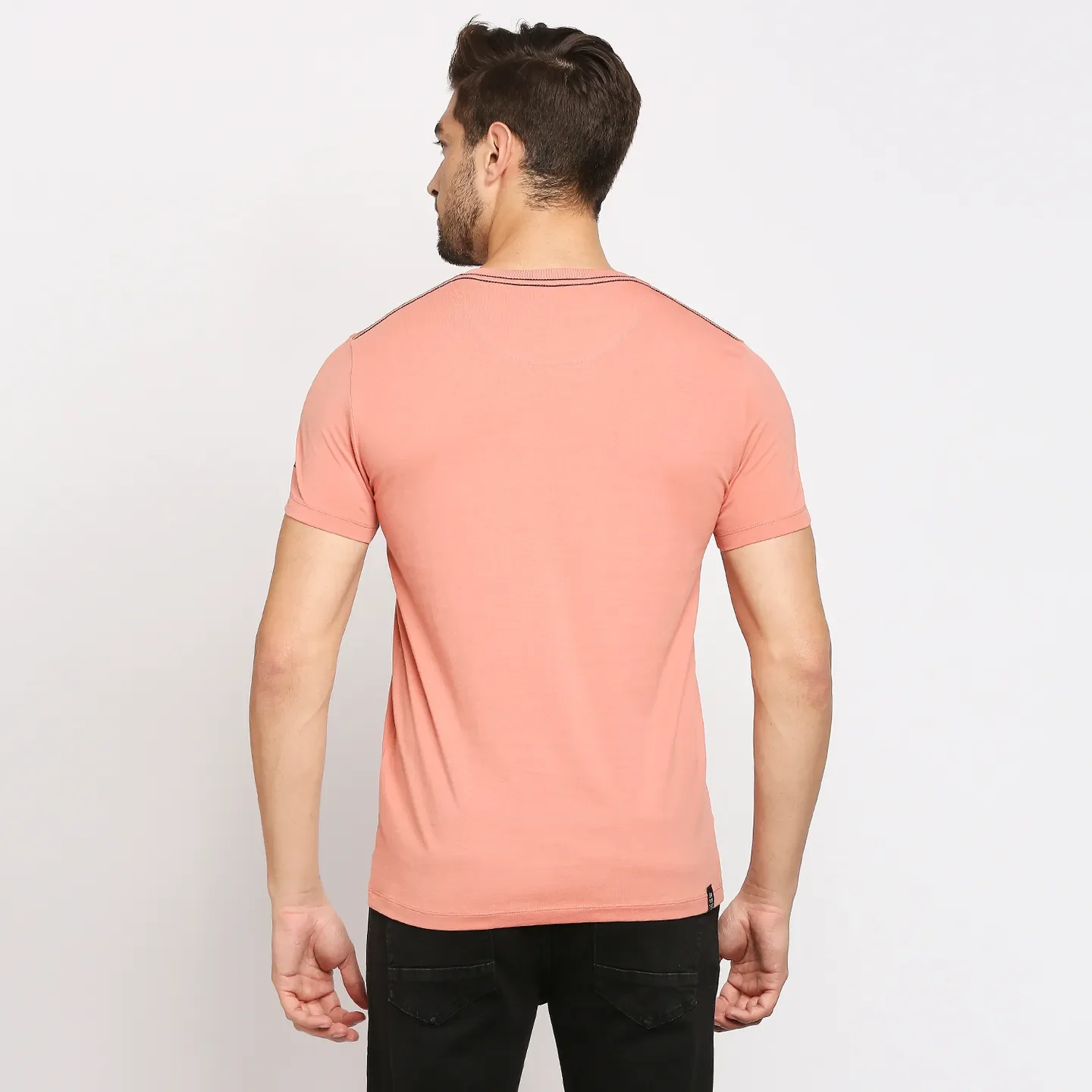 Red Regular Fit Men's Short Sleeves T-Shirt by Being Human Clothing - Image 4