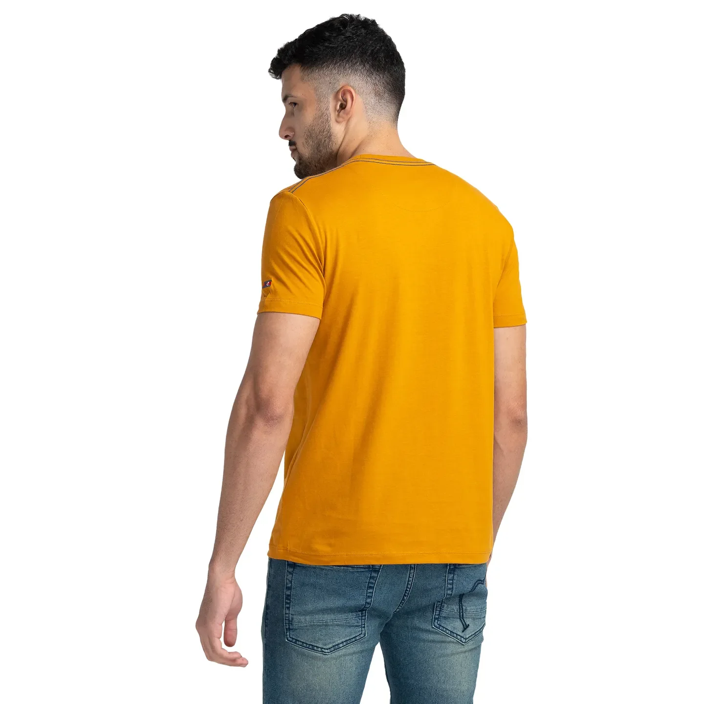 Orange Regular Fit Men's Short Sleeves T-Shirt by Being Human Clothing - Image 3