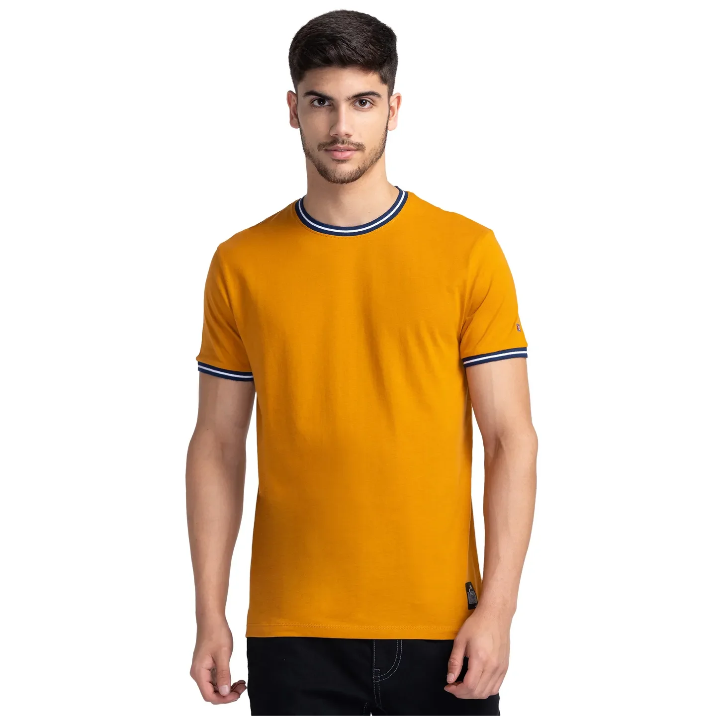 Orange Regular Fit Men's Short Sleeves T-Shirt by Being Human Clothing
