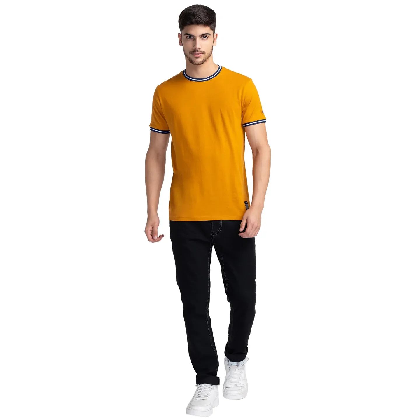 Orange Regular Fit Men's Short Sleeves T-Shirt by Being Human Clothing - Image 2