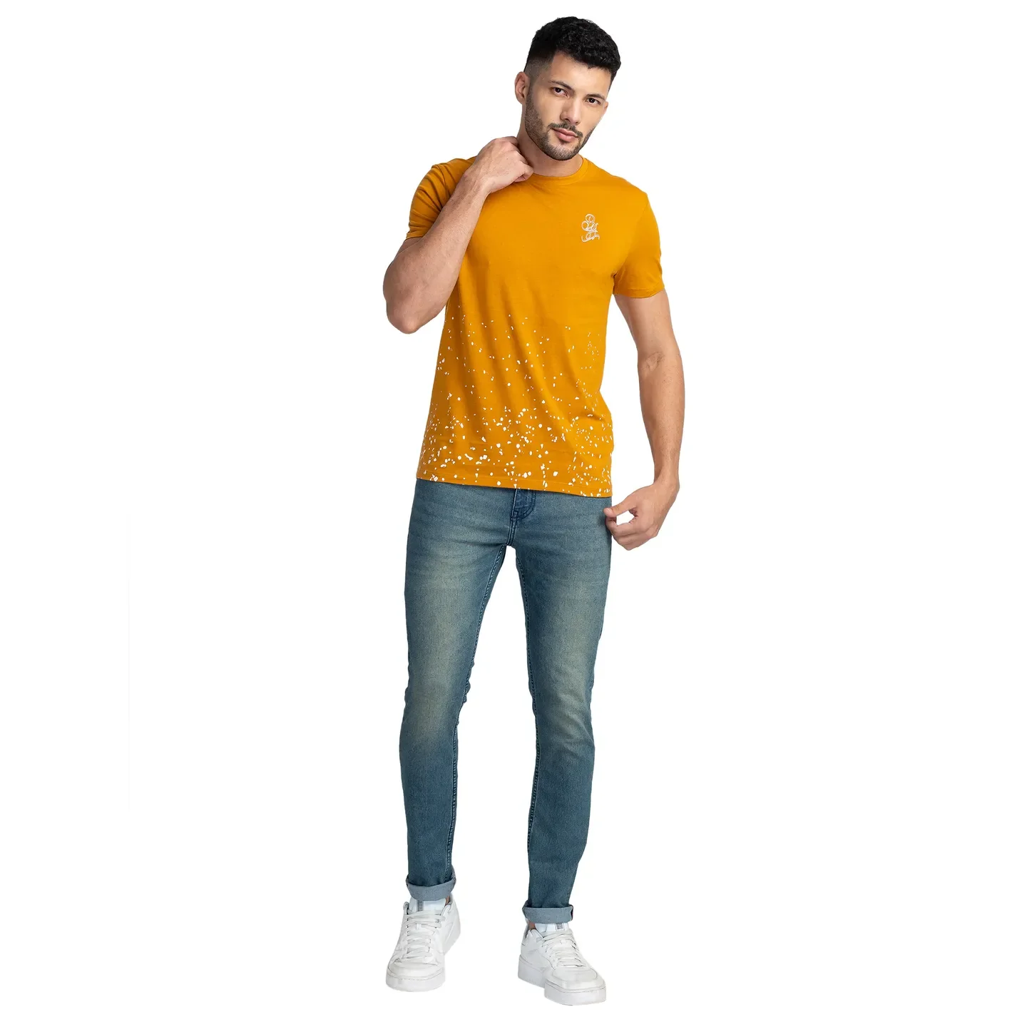 Orange Regular Fit Men's Short Sleeves T-Shirt by Being Human Clothing - Image 2