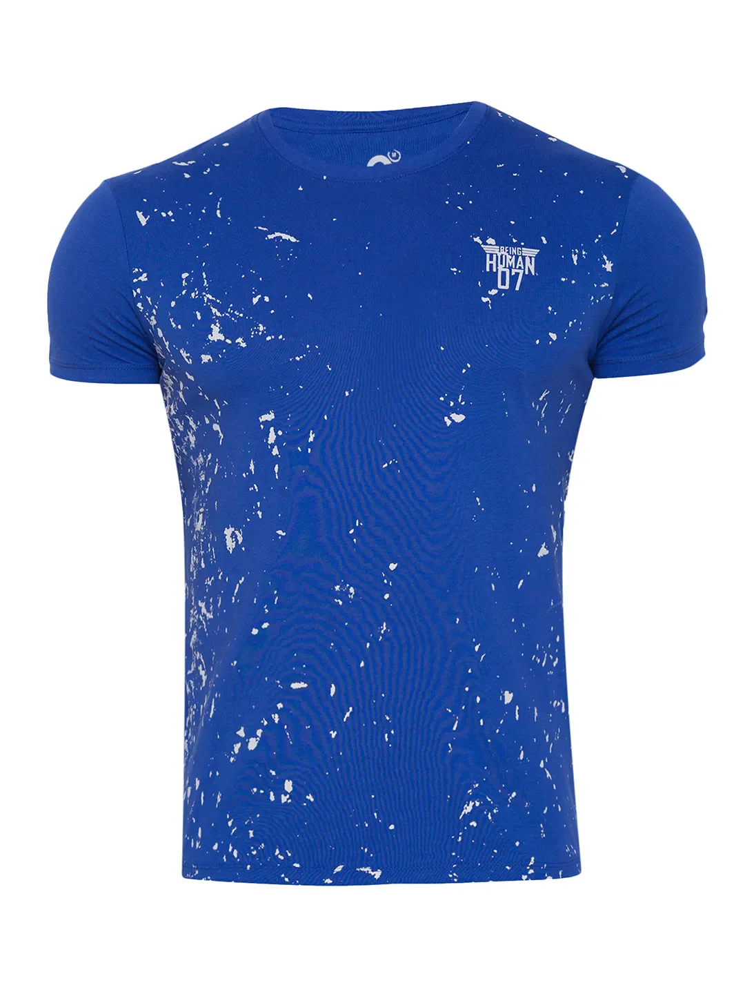 Blue Regular Fit Men's Short Sleeves T-Shirt by Being Human Clothing - Image 7